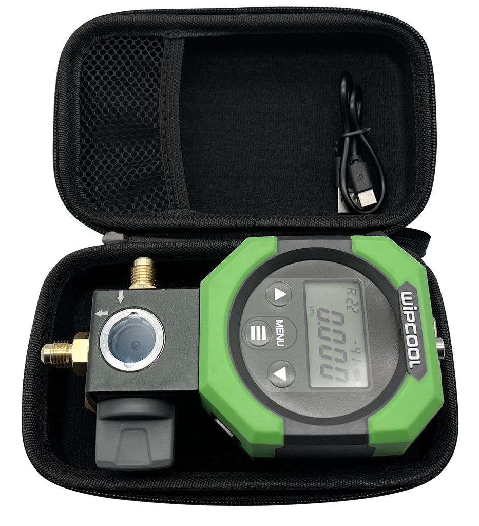 Manometro Digital, Bateria Incorporada Con CaRGa Usb, 16 Tipos De Refrigerantes, RaNGo Presion 0-800 PSI Mdg-1 WIPCOOL