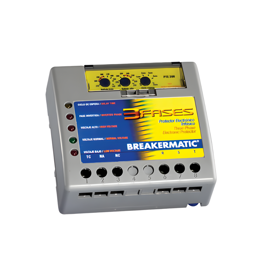 Protector electronico A/A 220V PTE208-ad BREAKERMATIC trifasico