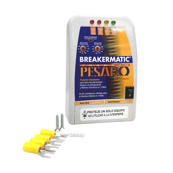 Protector Electronico A/A 110V PBE110-M00Est BTU BREAKERMATIC Trabajo Pesado Ajustable