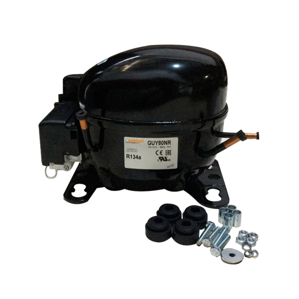 Compresor domestico 1/4+ HP 905 BTU/h R-134a 110V CSIR LMBP CUBIGEL China GUY80NRc