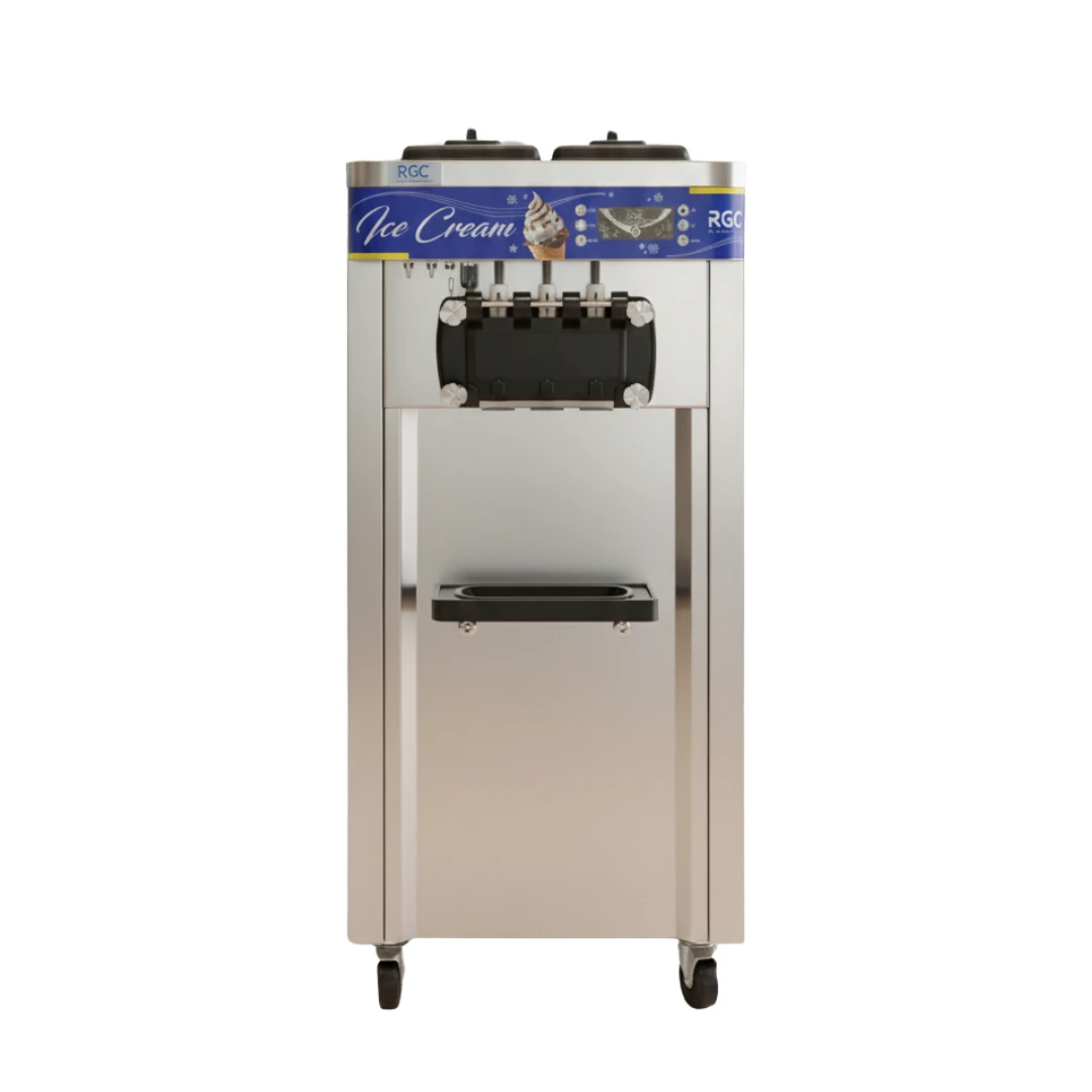 Maquina de helado soft 3 sabores con ruedas 18 a 25L/h 110V 60Hz RGC