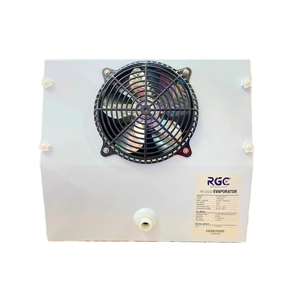 Evaporador de cuña 1/3 HP 220V 1.434 BTU 1 fan 8 Pulg con resistencia 340W EV-0.42/2.3 RGC