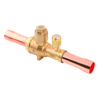 [12500058] Valvula de paso bola ODF 1-3/8 Pulg con valvula de servicio HONGSEN