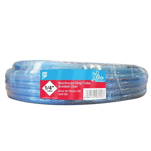 [6140004] Tubo de vinilo transparente trensado RTV 1/4 30M
